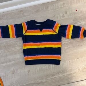 Old Navy Kids Striped Sweatshirt - Navy, Yellow, Orange